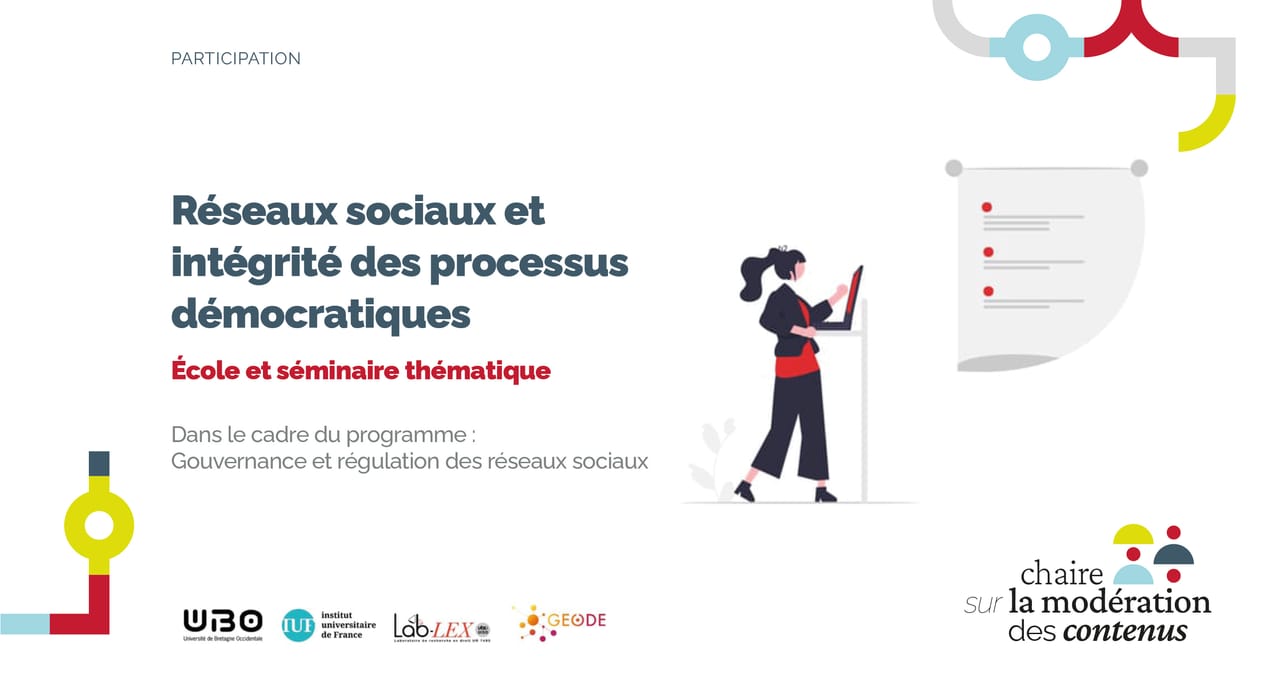 École thématique «  Réseaux sociaux et intégrité des processus démocratiques »