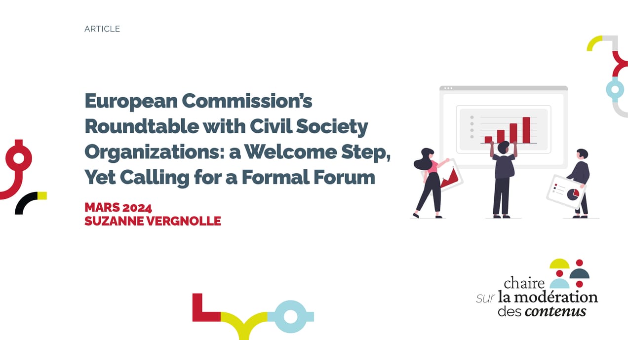 European Commission's Roundtable with Civil Society Organizations: a Welcome Step, Yet Calling for a Formal Forum