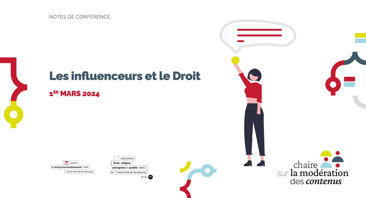 Notes de conférences - Les influenceurs et le Droit
