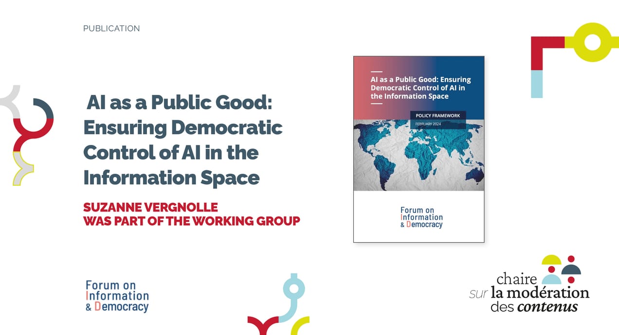New report of the Forum on Information and Democracy: more than 200 policy recommendations to ensure democratic control of AI