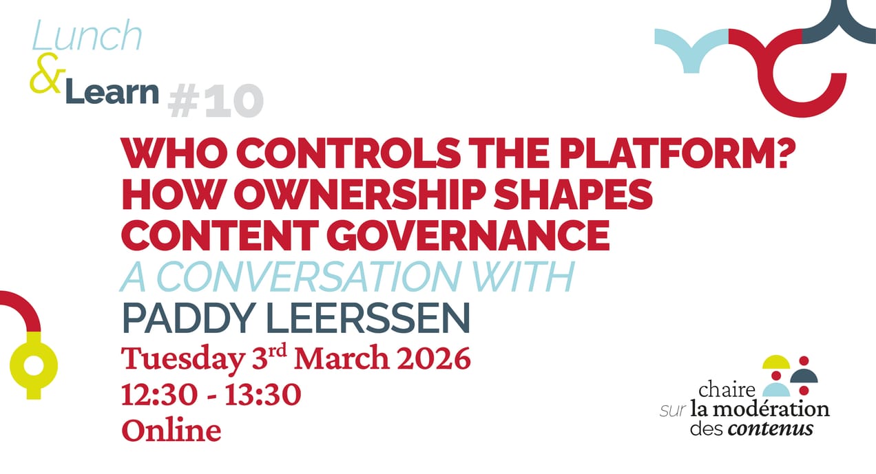 Image of the Lunch and Learn depicting the important information (date place) as well as the Chair logo