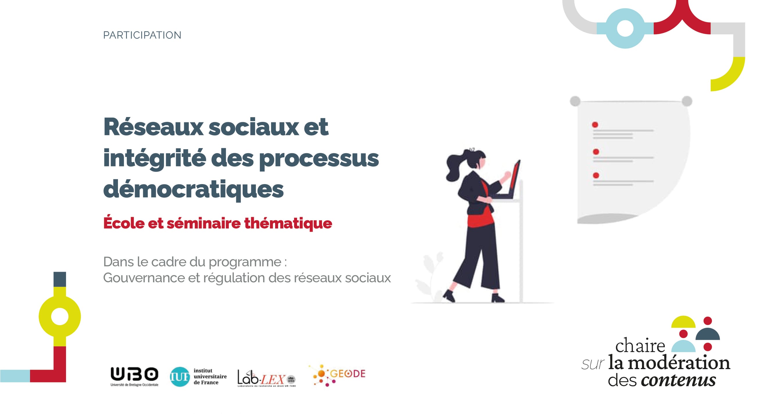 École thématique «  Réseaux sociaux et intégrité des processus démocratiques »